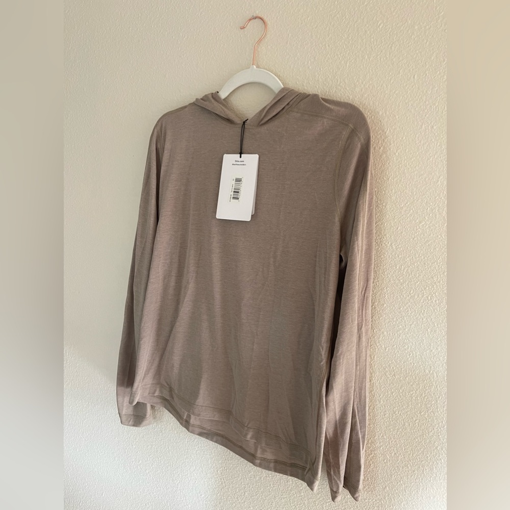 NWT Stio Men's Divide Hooded Pullover Topo Tan Heather - small
